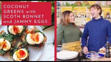 VIDEO: Coconut greens and jammy eggs with Julius Roberts | Ottolenghi Christmas with Friends