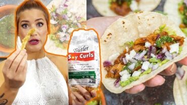 VIDEO: Turning SOY CURLS Into STEAK?! | These Vegan Steak Tacos Are AMAZING