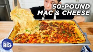 VIDEO: I Made Giant 50-Pound Mac & Cheese • Tasty