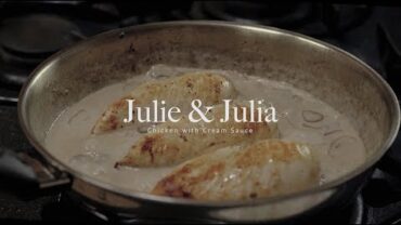 VIDEO: 줄리앤줄리아 속 버섯, 와인, 크림을 넣은 닭요리 : Chicken with cream sauce from the movie ‘Julie & Julia’ | Honeykki 꿀키