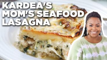 VIDEO: Kardea Brown’s Mom’s Seafood Lasagna | Delicious Miss Brown | Food Network