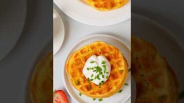 VIDEO: 2 Ingredient Keto Waffles | #Shorts