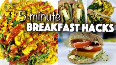 VIDEO: EASY VEGAN BREAKFAST RECIPES FOR COLLEGE STUDENTS (SAVOURY) // dorm-friendly