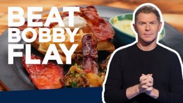 VIDEO: Bobby Flay Makes a Lumberjack Breakfast | Beat Bobby Flay | Food Network