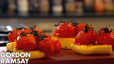 VIDEO: Gordon Ramsay’s Grilled Polenta with Tomatoes and Goat’s Curd