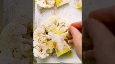 VIDEO: Lemon Parmesan Cauliflower Steaks #shorts