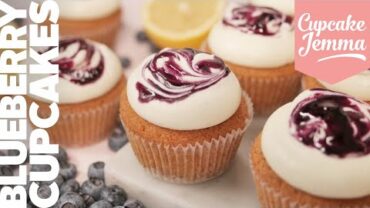 VIDEO: Filled Blueberry Cheesecake Cupcake Recipe | Cupcake Jemma Channel