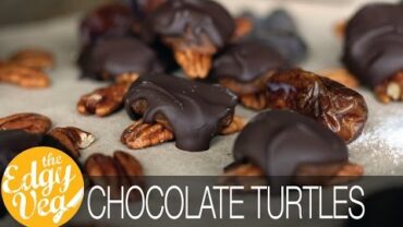 VIDEO: Salted Caramel Homemade Vegan Christmas Turtles | Perfect Holiday Dessert | The Edgy Veg