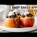 VIDEO: BAKED APPLES | easy baked apples with cinnamon oat filling