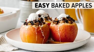 VIDEO: BAKED APPLES | easy baked apples with cinnamon oat filling