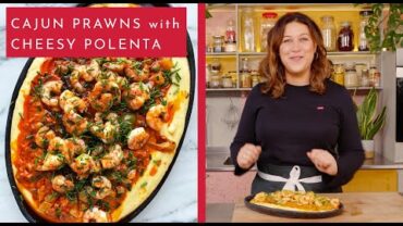 VIDEO: Cajun prawns, creamy tomato sauce and cheesy polenta