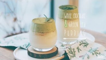 VIDEO: [NO BAKE] White chocolate & Green tea Pudding 🌿 : Cho’s daily cook