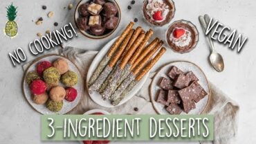 VIDEO: 3-Ingredient Vegan Chocolate Desserts (Easy + No Cooking)