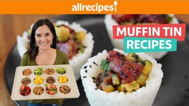 VIDEO: 10 Ways to Use a Muffin Tin That’s Sitting In Your Cabinet | Sushi Cups, Desserts, Snacks, & more!