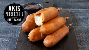 VIDEO: Bacon and Mozzarella Corn Dogs | Akis Petretzikis