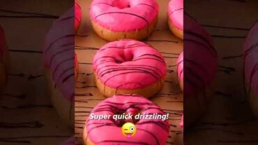 VIDEO: Donut chocolate drizzle #shorts