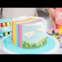 VIDEO: Rainbow Meadow Buttercream Cake Tutorial | Cupcake Jemma