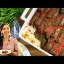 VIDEO: Roasted Dolmades: Greek Style Stuffed Grapeleaves in Tomato Sauce