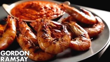 VIDEO: Sweet Pepper Sauce with Grilled Prawns | Gordon Ramsay